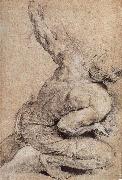Peter Paul Rubens Pencil sketch of man-s back Spain oil painting artist